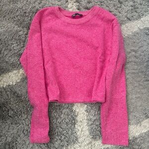 Zara Vibrant Pink Knit Sweater